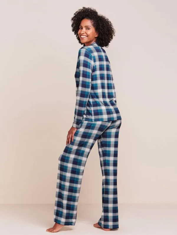 Pijama Longo Em Viscose Estampa Xadrez - Image 2