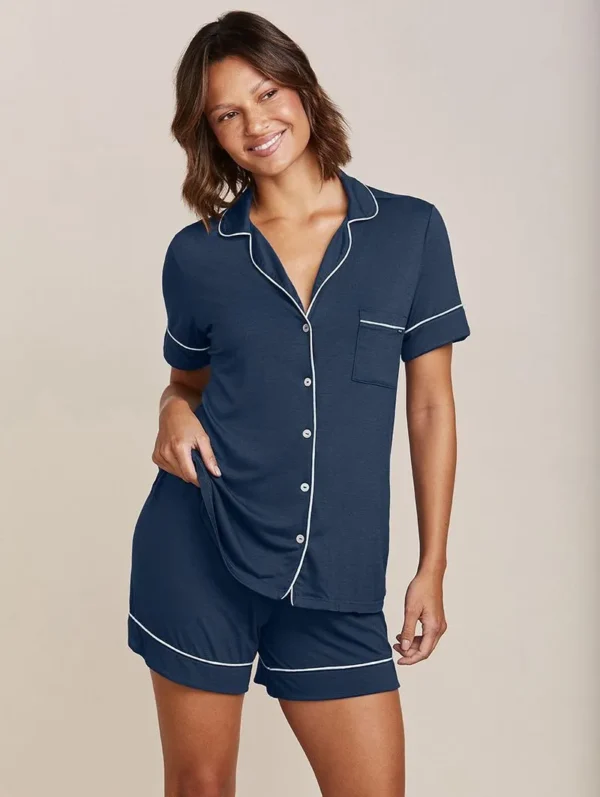 Short Doll Em Viscose Com Vivo Contrastante Flora